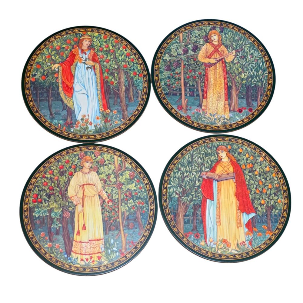 SET Past Times Acrylic Finish 4 Place Mats & 4 Coasters - William Morris Designs - Picture 2 of 4